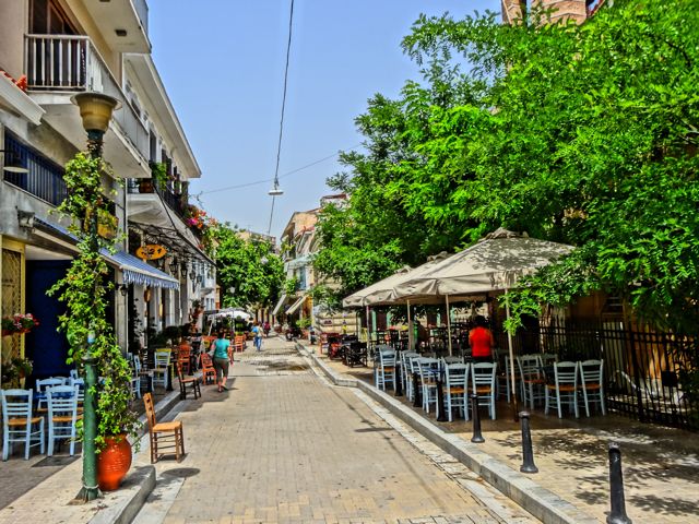Ag Anargiron Street in Psiri, Athens
