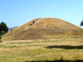 burial mound in marathon, greece