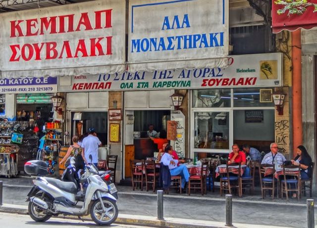 Athens food, Souvlaki Monastiraki