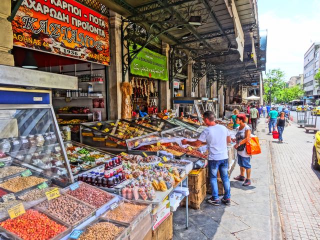 Shopping for food in Athens