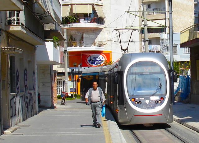 Athens tram to the beach